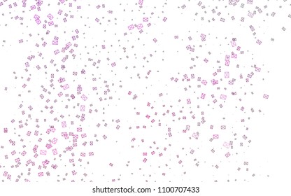Light Pink vector abstract colorful background, which consist of triangles. Pattern with colored triangles on white background.