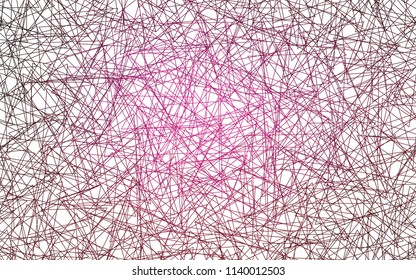 Light Pink vector abstract colorful background, which consist of triangles. Pattern with colored triangles on white background.