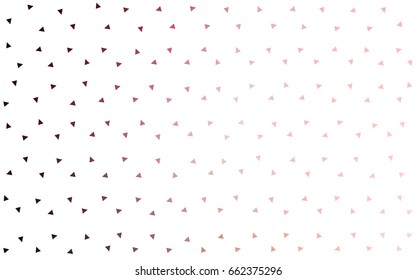 Light Pink vector abstract colorful background, which consist of triangles. Pattern with colored triangles on white background.