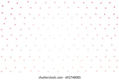 Light Pink vector abstract colorful background, which consist of triangles. Pattern with colored triangles on white background.