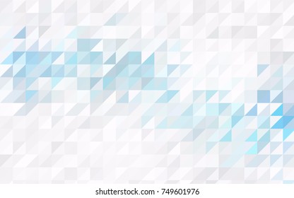 Light Pink vector abstract colorful background, which consist of triangles. Pattern with colored triangles on white background.