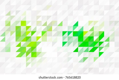 Light Pink vector abstract colorful background, which consist of triangles. Pattern with colored triangles on white background.