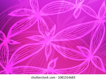 Light Pink vector abstract doodle pattern. Glitter abstract illustration with doodles and Zen tangles. The textured pattern can be used for website.