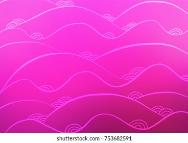 Light Pink vector abstract doodle template. Sketchy hand drawn doodles on blurred background. A completely new design for your business.