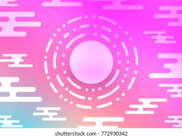Light Pink vector abstract doodle background. Decorative shining illustration with doodles on abstract template. The elegant pattern can be used as a part of a brand book.