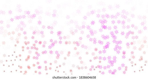 Light pink vector abstract layout with leaves. leaves on blurred abstract background with gradient. Pattern for women day promotion.