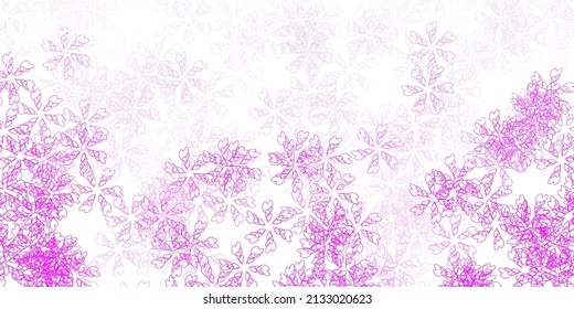 Light pink vector abstract layout with leaves. leaves on elegant natural pattern with gradient. Brand new business design.