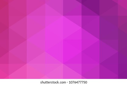 Light Pink vector abstract mosaic backdrop. Creative geometric illustration in Origami style with gradient. Triangular pattern for your business design.