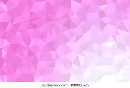 Light Pink vector abstract mosaic pattern. Colorful illustration in polygonal style with gradient. Pattern for a brand book's backdrop.
