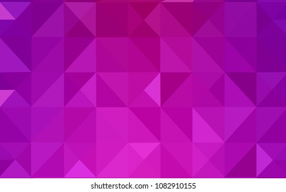 Light Pink vector abstract mosaic background. Shining colorful illustration with triangles. A completely new design for your leaflet.