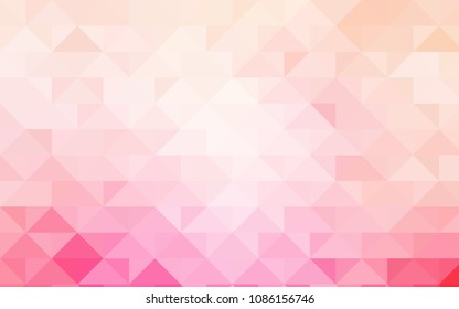 Light Pink vector abstract mosaic background. Colorful abstract illustration with gradient. A completely new template for your business design.