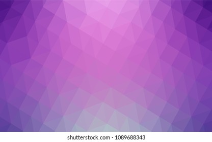 Light Pink vector abstract mosaic background. Glitter abstract illustration with an elegant triangles. Polygonal design for your web site.