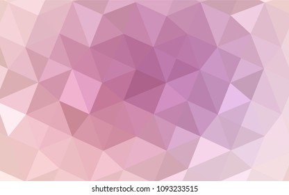 Light Pink vector abstract mosaic background. Modern geometrical abstract illustration with gradient. Triangular pattern for your business design.