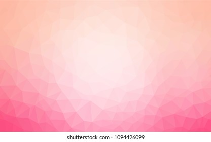 Light Pink vector abstract mosaic background. Colorful illustration in abstract style with triangles. New template for your brand book.