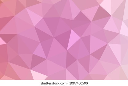 Light Pink vector abstract mosaic backdrop. Modern abstract illustration with triangles. Triangular pattern for your design.