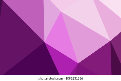 Light Pink vector abstract mosaic background. Glitter abstract illustration with an elegant triangles. Textured pattern for your backgrounds.