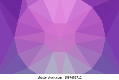 Light Pink vector abstract mosaic backdrop with a diamond. Colorful illustration in a polygonal style. Brand new design for your business.