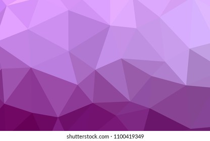 Light Pink vector abstract mosaic backdrop. A sample with polygonal shapes. Best triangular design for your business.