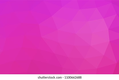 Light Pink vector abstract mosaic background. Geometric illustration in Origami style with gradient.  The textured pattern can be used for background.