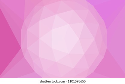 Light Pink vector abstract mosaic backdrop with a diamond. Abstract illustration with an elegant triangles. A completely new design for your leaflet.