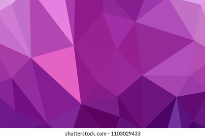 Light Pink vector abstract mosaic pattern. Geometric illustration in Origami style with gradient.  Best triangular design for your business.