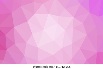 Light Pink vector abstract mosaic background. Colorful illustration in polygonal style with gradient. New template for your brand book.