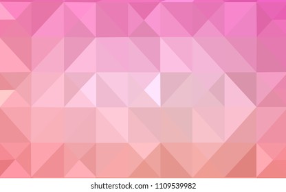 Light Pink vector abstract mosaic pattern. Elegant bright polygonal illustration with gradient. Polygonal design for your web site.