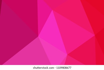 Light Pink vector abstract mosaic background. A completely new color illustration in a polygonal style. Best triangular design for your business.