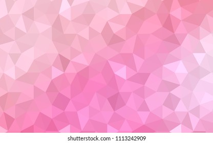 Light Pink vector abstract mosaic pattern. Creative geometric illustration in Origami style with gradient. Textured pattern for your backgrounds.