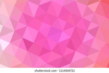 Light Pink vector abstract mosaic backdrop. A completely new color illustration in a  polygonal style. The template for cell phone's backgrounds.