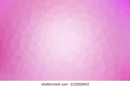 Light Pink vector abstract mosaic pattern. Colorful illustration in polygonal style with gradient. Best triangular design for your business.