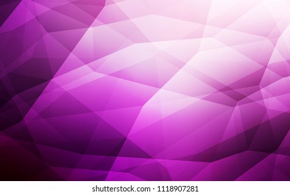 Light Pink vector abstract mosaic backdrop. Elegant bright polygonal illustration with gradient. A completely new design for your leaflet.