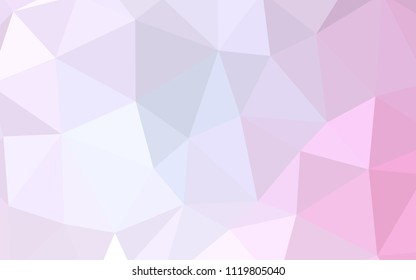 Light Pink vector abstract mosaic background. Modern abstract illustration with triangles. Best triangular design for your business.