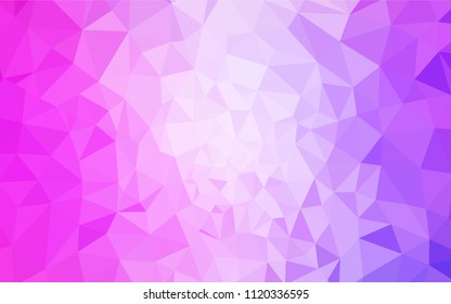 Light Pink vector abstract mosaic pattern. Glitter abstract illustration with an elegant triangles. New template for your brand book.