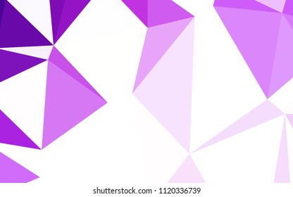 Light Pink vector abstract mosaic backdrop. Shining polygonal illustration, which consist of triangles. Textured pattern for your backgrounds.