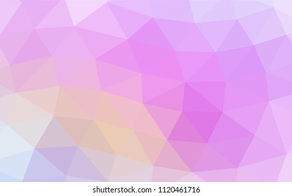 Light Pink vector abstract mosaic pattern. Creative geometric illustration in low poly style with gradient. Brand new design for your business.