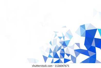 Light Pink vector abstract mosaic background. Colorful illustration in polygonal style with gradient. Textured pattern for your backgrounds.