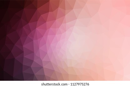 Light Pink vector abstract mosaic pattern. Colorful illustration in polygonal style with gradient. Template for cell phone's backgrounds.