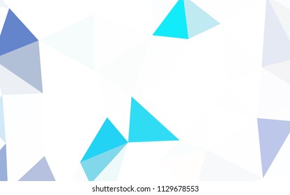 Light Pink vector abstract mosaic background. Shining polygonal illustration, which consist of triangles. A completely new design for your leaflet.