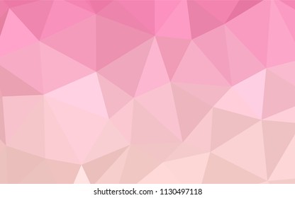 Light Pink vector abstract mosaic backdrop. Creative geometric illustration in Origami style with gradient. Template for cell phone's backgrounds.
