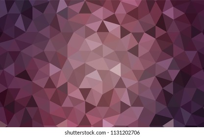 Light Pink vector abstract mosaic background. Colorful abstract illustration with triangles. Completely new template for your banner.