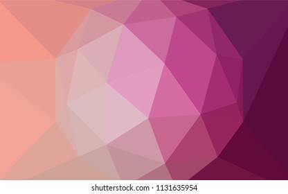 Light Pink vector abstract mosaic background. Modern abstract illustration with triangles. Best triangular design for your business.