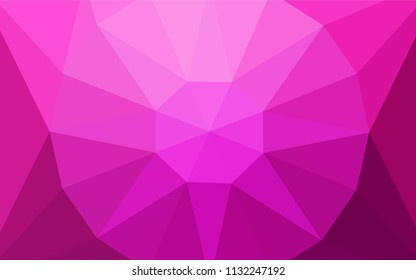 Light Pink vector abstract mosaic background with a diamond. Illustration in halftone style with triangles. A completely new design for your leaflet.