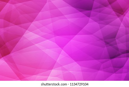 Light Pink vector abstract mosaic pattern. Colorful abstract illustration with triangles. Template for cell phone's backgrounds.