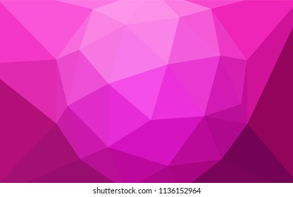 Light Pink vector abstract mosaic backdrop. Creative illustration in halftone style with triangles. A completely new design for your leaflet.