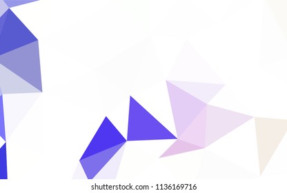 Light Pink vector abstract mosaic backdrop. Geometric illustration in Origami style with gradient.  A new texture for your web site.