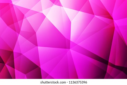Light Pink vector abstract mosaic pattern. Elegant bright polygonal illustration with gradient. Polygonal design for your web site.