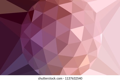 Light Pink vector abstract mosaic background with a diamond. Polygonal illustration, which consists of triangles. Brand new style for your business design.
