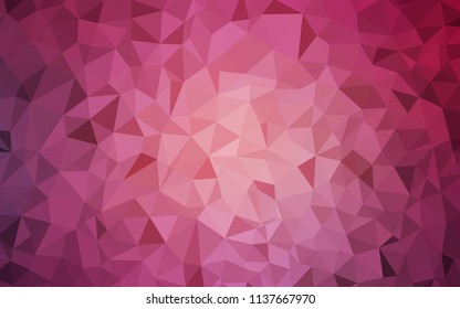 Light Pink vector abstract mosaic background. Creative illustration in halftone style with triangles. New template for your brand book.