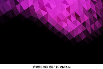 Light Pink vector abstract mosaic backdrop. A vague abstract illustration with gradient. The best triangular design for your business.